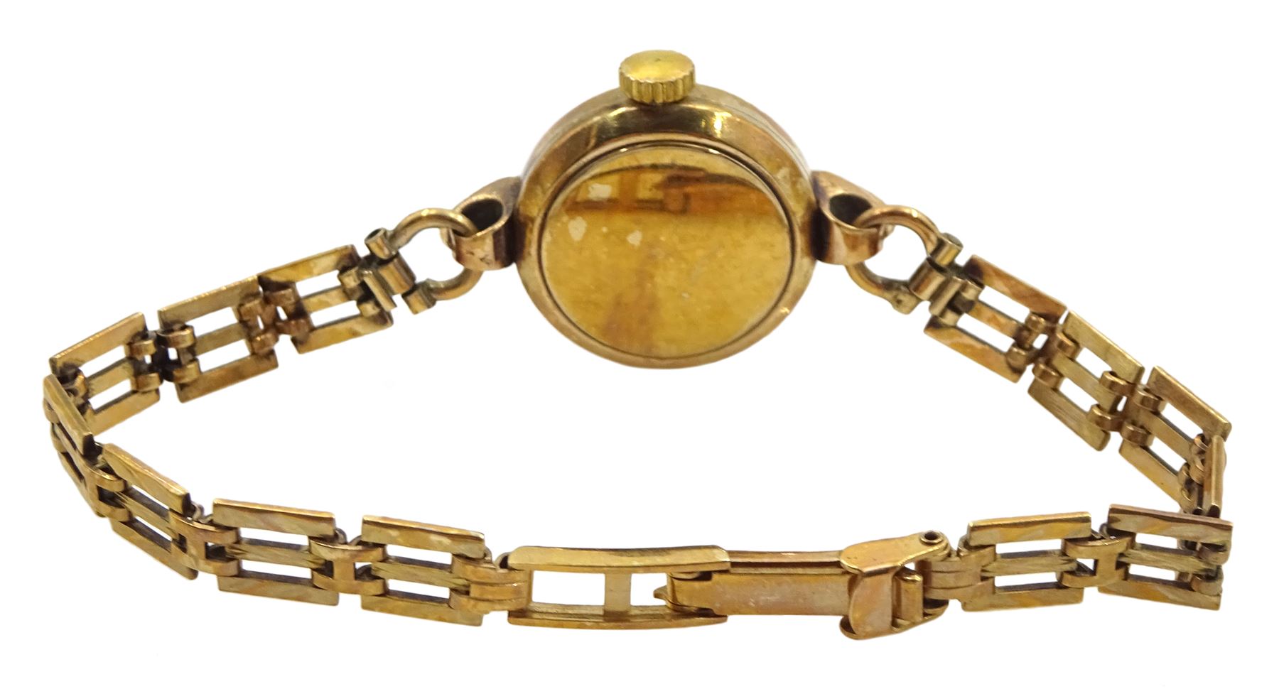 Vertex Revue 9ct gold ladies bracelet wristwatch, Birmingham 1959