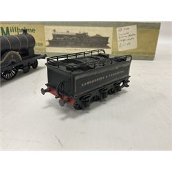 Millholme Models ‘00’ gauge - kit built ‘Goldcast’ series L.&Y. Aspinal Atlantic 4-4-2 no.1406 steam locomotive and tender in LYR black; with original box 