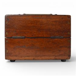 Early 20th century Telegraph Works Line Testing Set, no. 737, stamped Telegraph Works Silvertown London, with brass terminals and a galvanometer in mahogany case