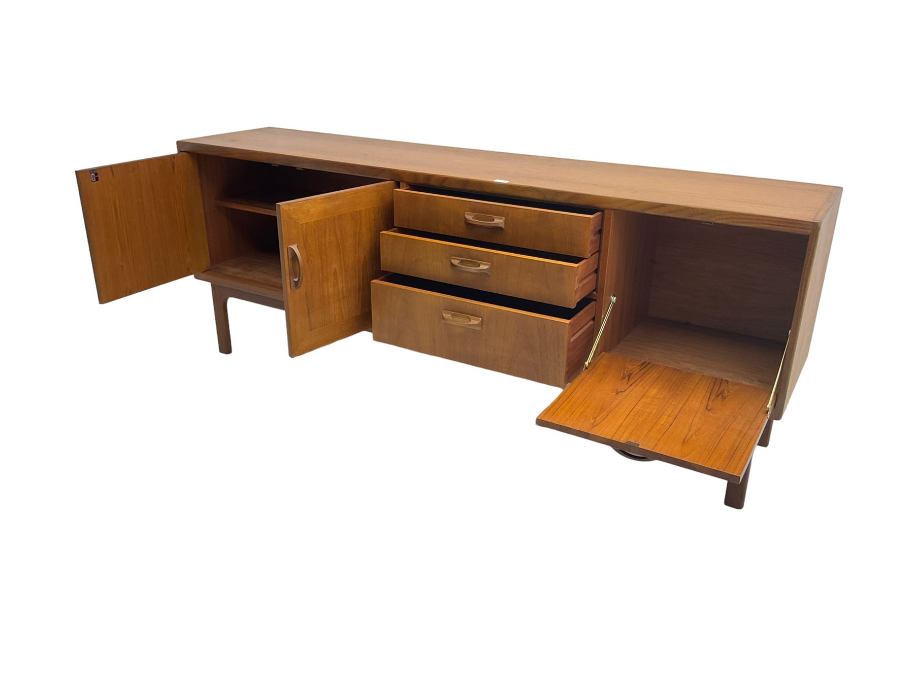 GPlan mid20th century 'Sierra' teak sideboard, fitted with two