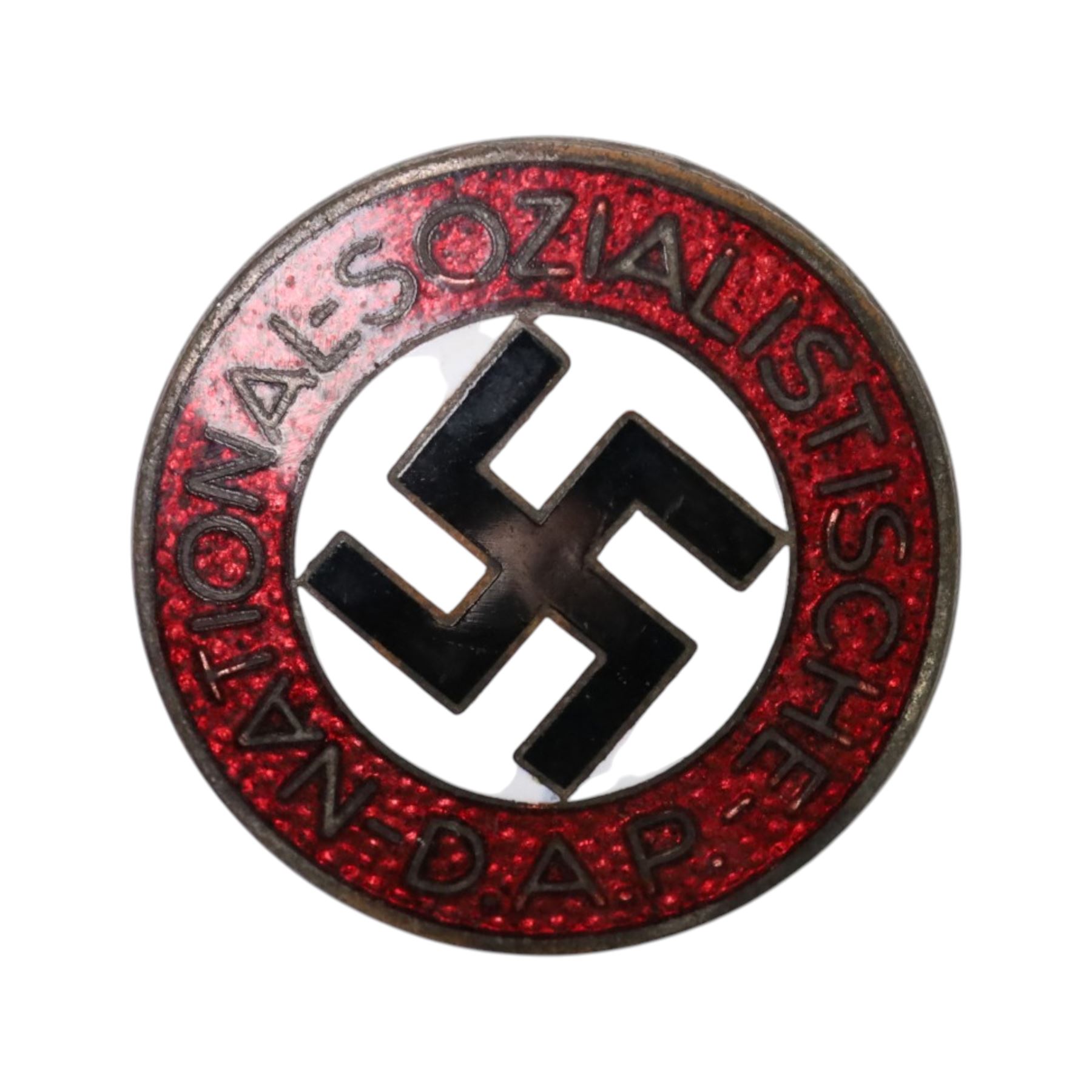 Third Reich NSDAP party membership enamel pin badge, RZM mark and 'M1/90' to the reverse