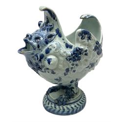 Delft jug in the form of a mythical winged bird, probably a griffin, H23cm (a/f)