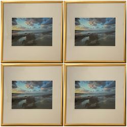 Lee Wilson (British Contemporary): Whitby Seascape, four matching colour photographic prints 35cm x 58cm (4)