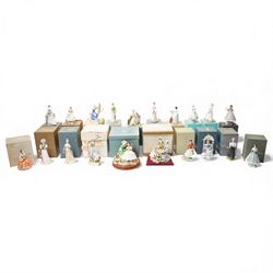 Collection of twenty Royal Worcester 'Victorian Series' figures modelled by Ronald and Rut...