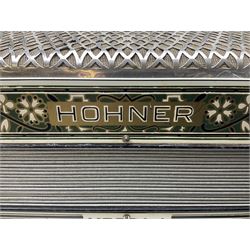 Hohner Verdi I piano accordion with forty-eight buttons and thirty-four keys L43cm; in associated hard carrying case