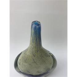 Mdina faceted glass 'Lollipop' vase, signed to base, H20cm