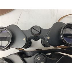 Eight cased pairs of binoculars, to include Noctovist Mk II 8x30, Prinz 8x30, Steiner Bayreuth 8x30, Springfield H.F.P 8x26 etc