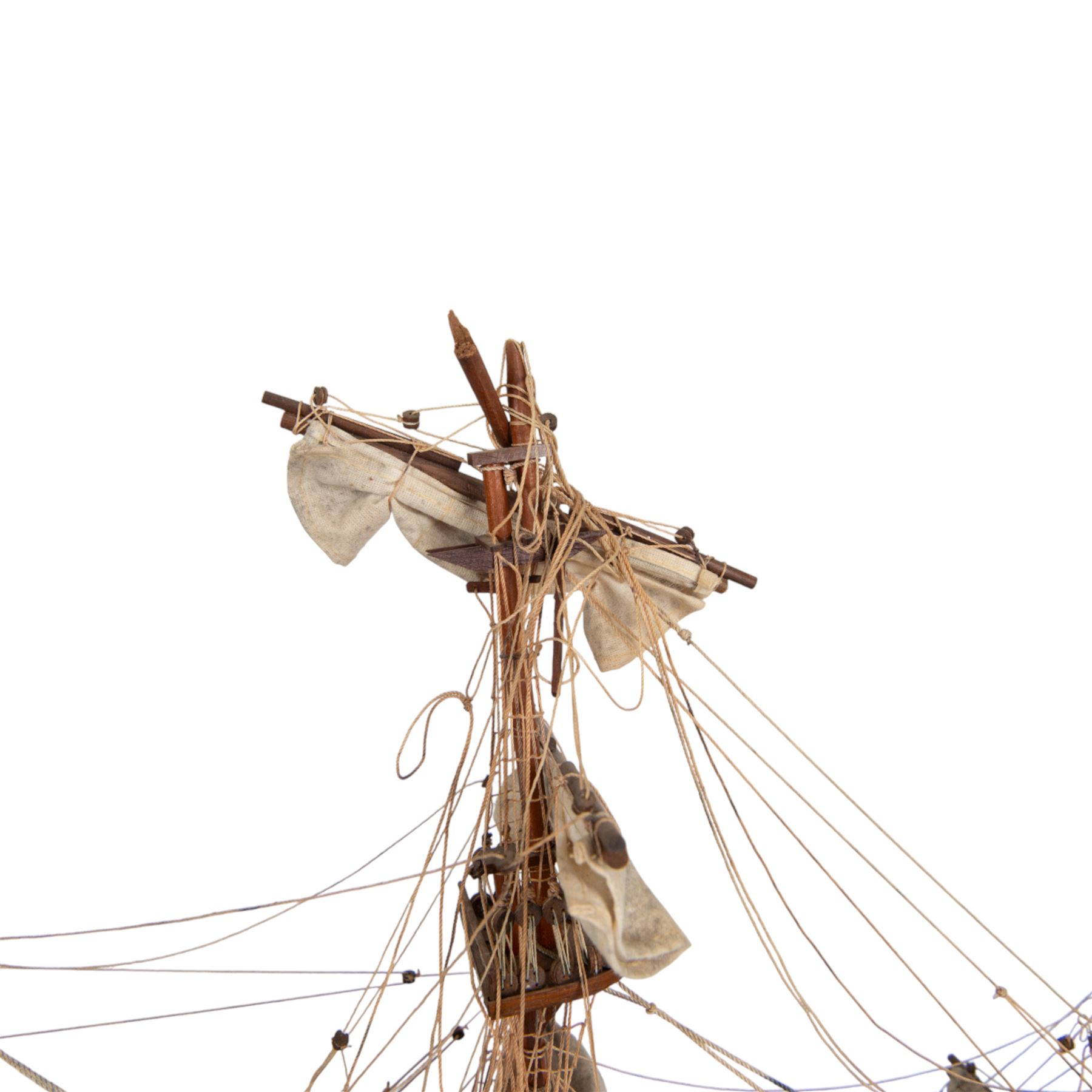 Wooden scale model of HMS Victory, upon a wooden stand with name plaque, H72cm L92cm