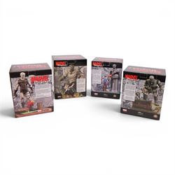 Four Diamond Select Toys limited edition Marvel Origins figures, comprising The Incredible Hulk, Amazing Spider-Man, Iron Man and Daredevil, all boxed with certificates of authenticity
