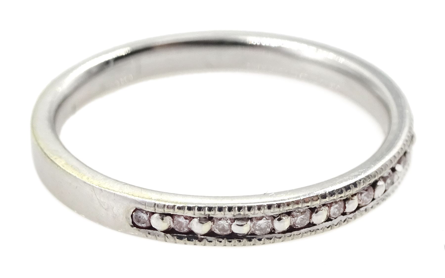 9ct gold diamond half eternity ring, hallmarked