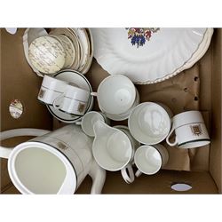Wedgwood Etruria & Barlaston jug, Minton Brocade saucer, Japanese stoneware coffee service for six, other ceramics to include Portmeirion, Royal Worcester, Villeroy & Boch etc, in four boxes