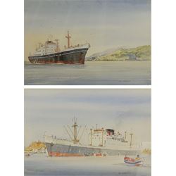 William 'Bill' Wedgwood (British c1934-2019): 'Mystic' and 'Egyptian Prince' - Ship's Portraits, pair watercolours signed 25cm x 36cm (2)