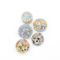 Five millefiori paperweights of domed form including a Strathearn example