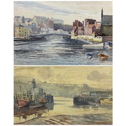 Edward H Simpson (British 1901-1989): Scarborough and Whitby, two watercolours signed max 35cm x 57cm (2)