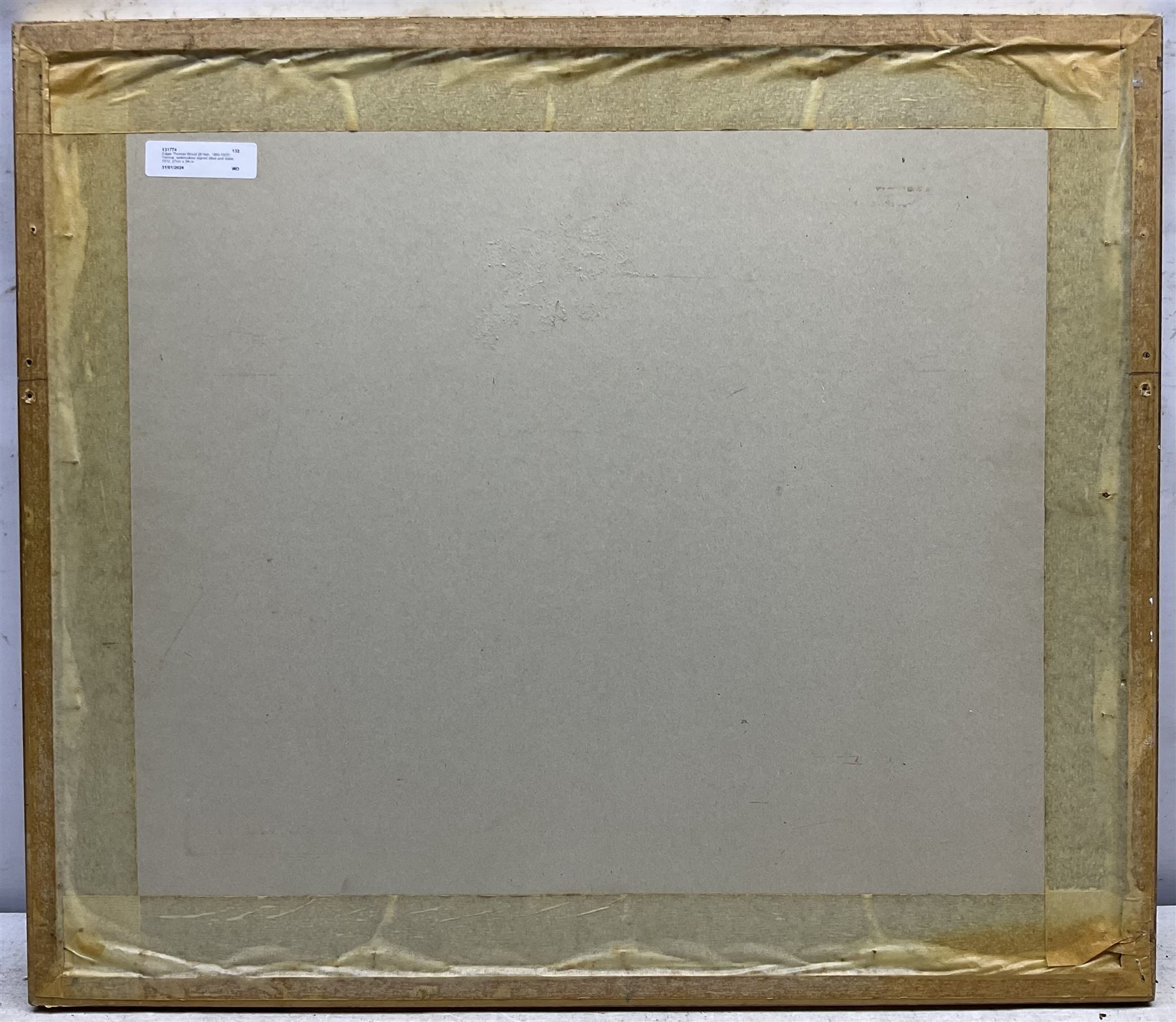 Edgar Wood (British 1860-1935): 'Venice', watercolour signed titled and dated 1912, 27cm x 34cm