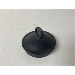 Pair of gothic style wrought iron ceiling lights, each with four branches, D58cm