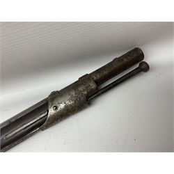 Early 19th century M.T. Wickham of Philadelphia flintlock musket, approximately .700 cal., the 104cm(41