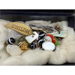 Collection of Butlins enamel pin badges, mostly 1940s/50s Filey examples, together with other enamel pins and costume jewellery