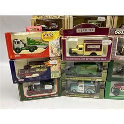 Thirty-nine modern die-cast models by Corgi, Days Gone, Lledo, Oxford etc including promotional vehicles, TV & Film related, Circus and Showmans etc; all boxed (39)
