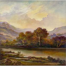 Bruce Kendall (British contemporary): 'Rydal Water', oil on board signed, titled verso 45cm x 45cm