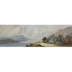 John Arnold (British Late 19th Century): Loch Katrine, watercolour signed and titled on mount, inscribed verso 34cm x 74cm 
