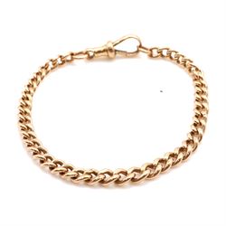 Early 20th century 9ct gold graduating curb link bracelet, with lobster clasp, links stamped 9 375
