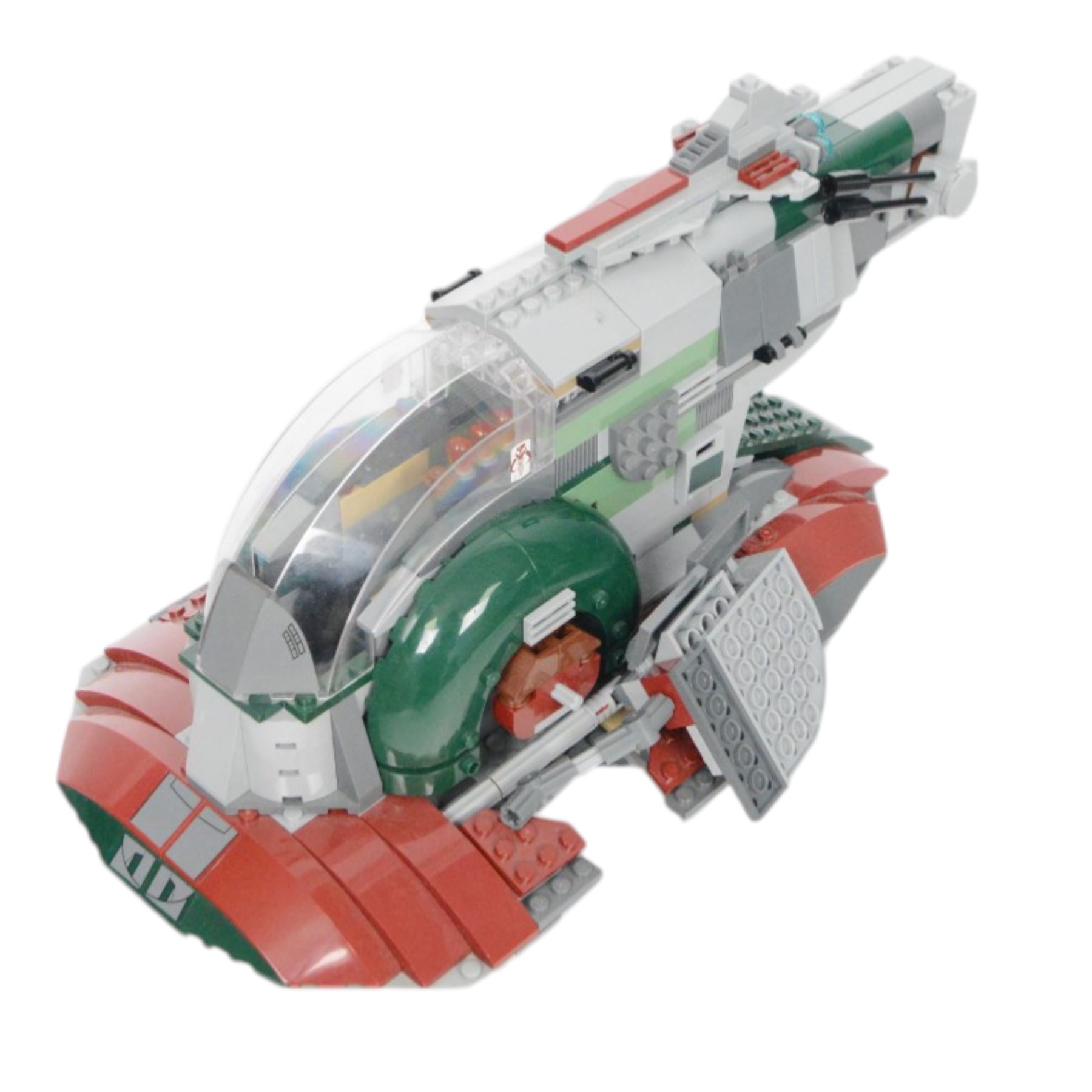 Three Lego Star Wars models, comprising Slave I no. 8097, midi-scale Imperial Star Destroyer no. 8099 and General Grievous Starfighter no. 8095, all built with instructions 