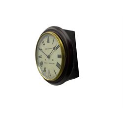 12” Wall clock A W NEWMAN BARRY CADOXTON inscribed on the dial. Quartz battery movement