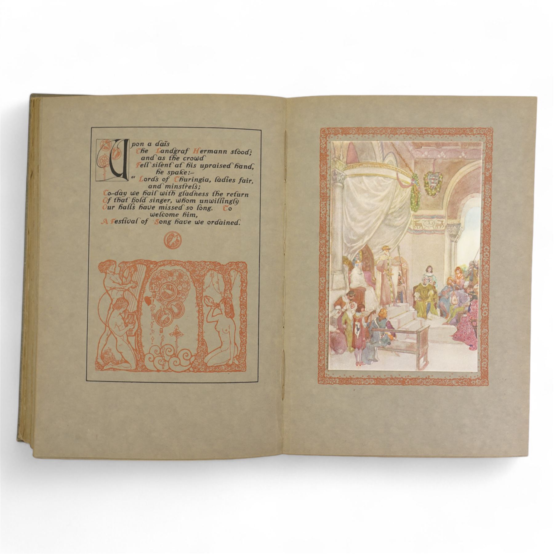 Wagner, Richard - 'Tannhäuser' illustrated by Willy Pogany and translated by T W Rolleston with tipped in plates and extensively illustrated in decorative boards, published Harrap & Co, London