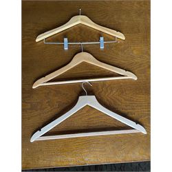 Large quantity of different type wood clothes hangers - LOT SUBJECT TO VAT ON THE HAMMER PRICE - To be collected by appointment from The Ambassador Hotel, 36-38 Esplanade, Scarborough YO11 2AY. ALL GOODS MUST BE REMOVED BY WEDNESDAY 15TH JUNE.