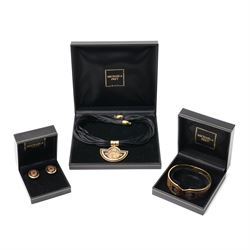 Michaela Frey gold plated and enamel suite of jewellery from the Greco-Roman collection, i...