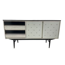 Retro sideboard with star decoration to the cupboard doors