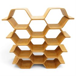 Luka Stepan (1980-) for MADE - 'Polygon' shelving unit, a contemporary walnut veneered room divider bookcase