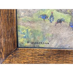 Frederic William Jackson (Staithes Group 1859-1918): Overlooking Ellerby Village North Yorkshire, watercolour heightened with bodycolour signed 33cm x 42cm