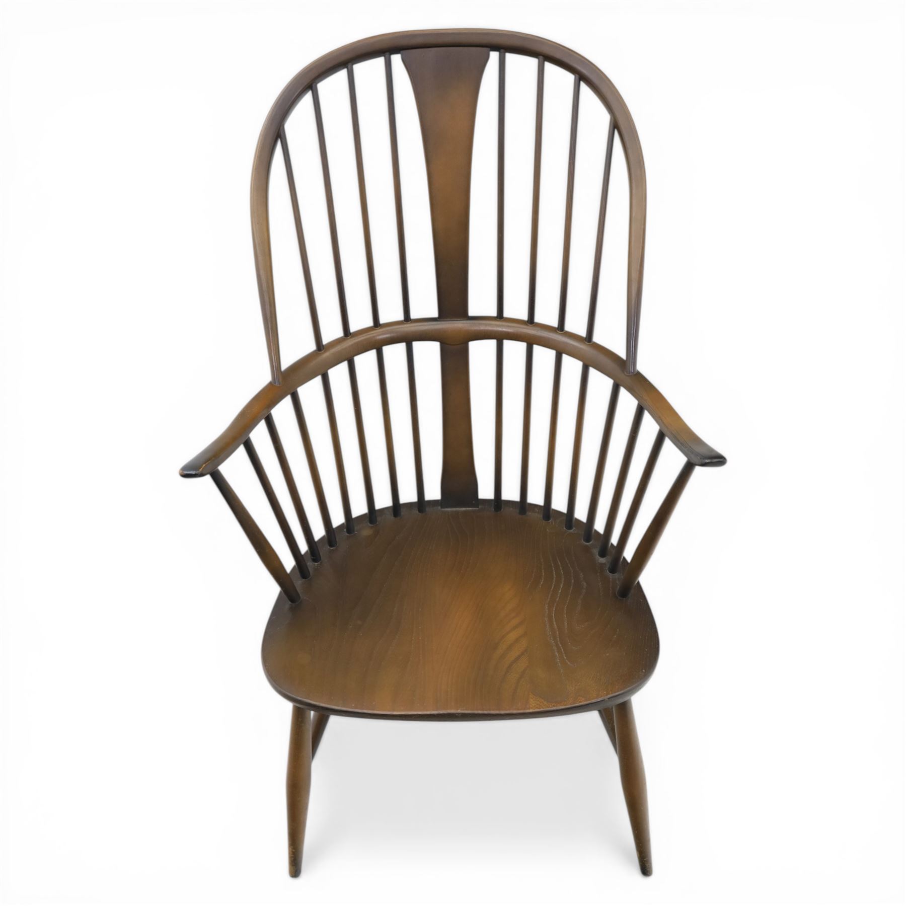 Ercol - mid century dark elm Windsor chair