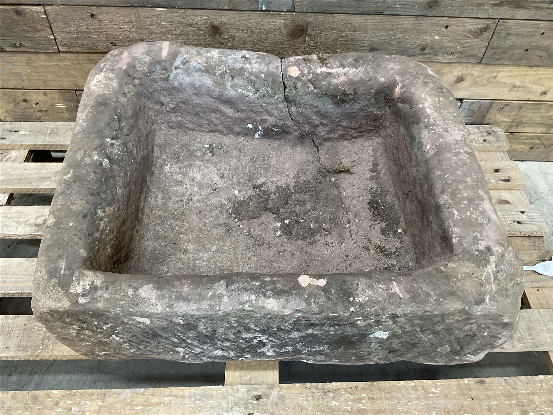 19th century rectangular stone trough 