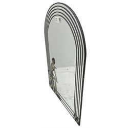 Contemporary Art Deco style stained glass mirror