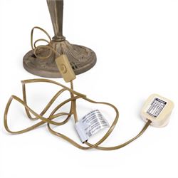 Tiffany Style table lamp, with floral lampshade, together with two Tiffany style ceiling light shades 