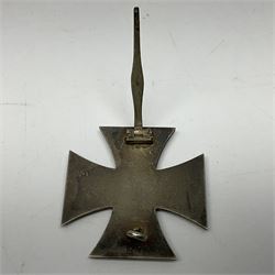 WW2 German Iron Cross 1st Class with pin back by Wilhelm Deumer Ludensched, marked L/11 under pin housing