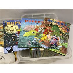 Sixty-eight Rupert Bear Annuals; almost complete run 1954 - 2016, lacking 1960/73/74; some duplicates/triplicates; together with a Wedgwood Rupert Bear Collector's plate (69)