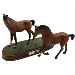 Two Royal Doulton horse figures, 'Spirit of the Wild' and 'Spirit of Love' 