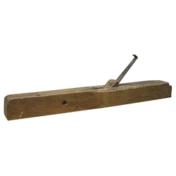  Large 20th century boxwood Ship Builders smoothing plane, stamped 1905 BB.F, 10,5cm steel blade indistinctly stamped, L128cm, W15cm, D14cm   