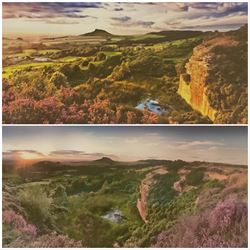 Lee Wilson (British Contemporary): 'View to Roseberry Topping' & 'Gribdale View', two colour photographic print signed and titled on the mount 36cm x 87cm & 38cm x 58cm (2)