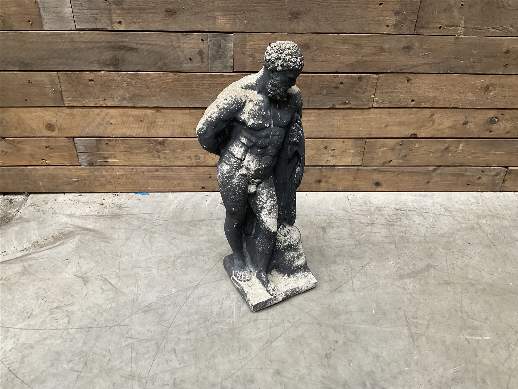 Collection of 9 decorative stone garden objects including sun dial small troughs mill stone and more,