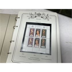 Stamps, many commemorating Royal events, including '1953-1978 Coronation Anniversary', 'The Life and Times of Her Majesty Queen Elizabeth The Queen Mother', various first day covers etc, housed in thirteen folders