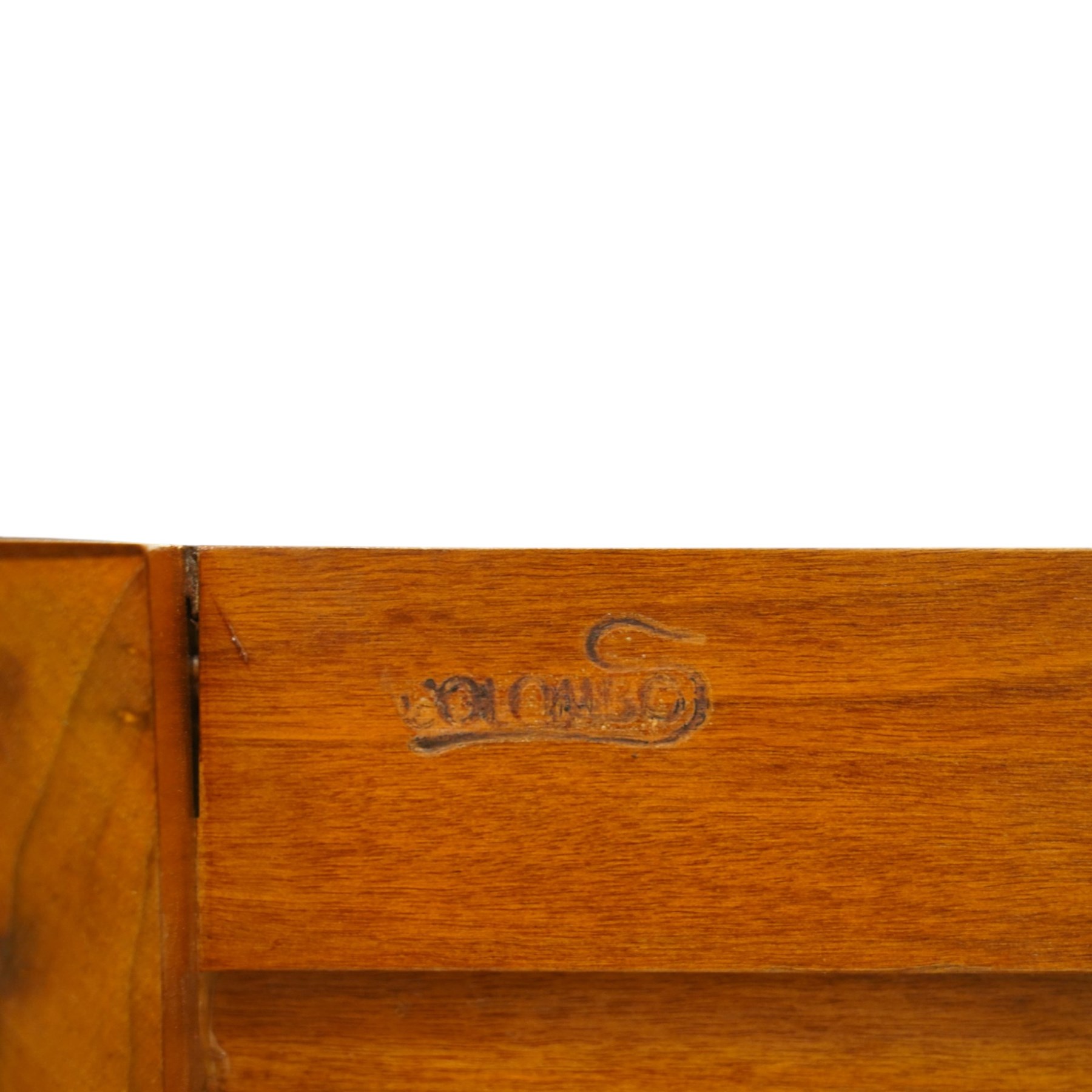 Colombo Mobili - Italian walnut and floral marquetry bombé commode chest, rectangular top with canted eared corners inlaid with urn motif and trailing scrolling foliage, fitted with three long graduating drawers with gilt metal handles, profusely inlaid with scrolling acanthus leaves interspersed with urns and cartouches, on large carved ball-and-claw feet