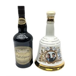 The Glenturret malt liqueur, 70cl, 35%vol and a Bell's Scotch Whisky decanter commemorating The marriage of Prince Andrew with Miss Sarah Ferguson 23rd July 1986, 75cl (2)