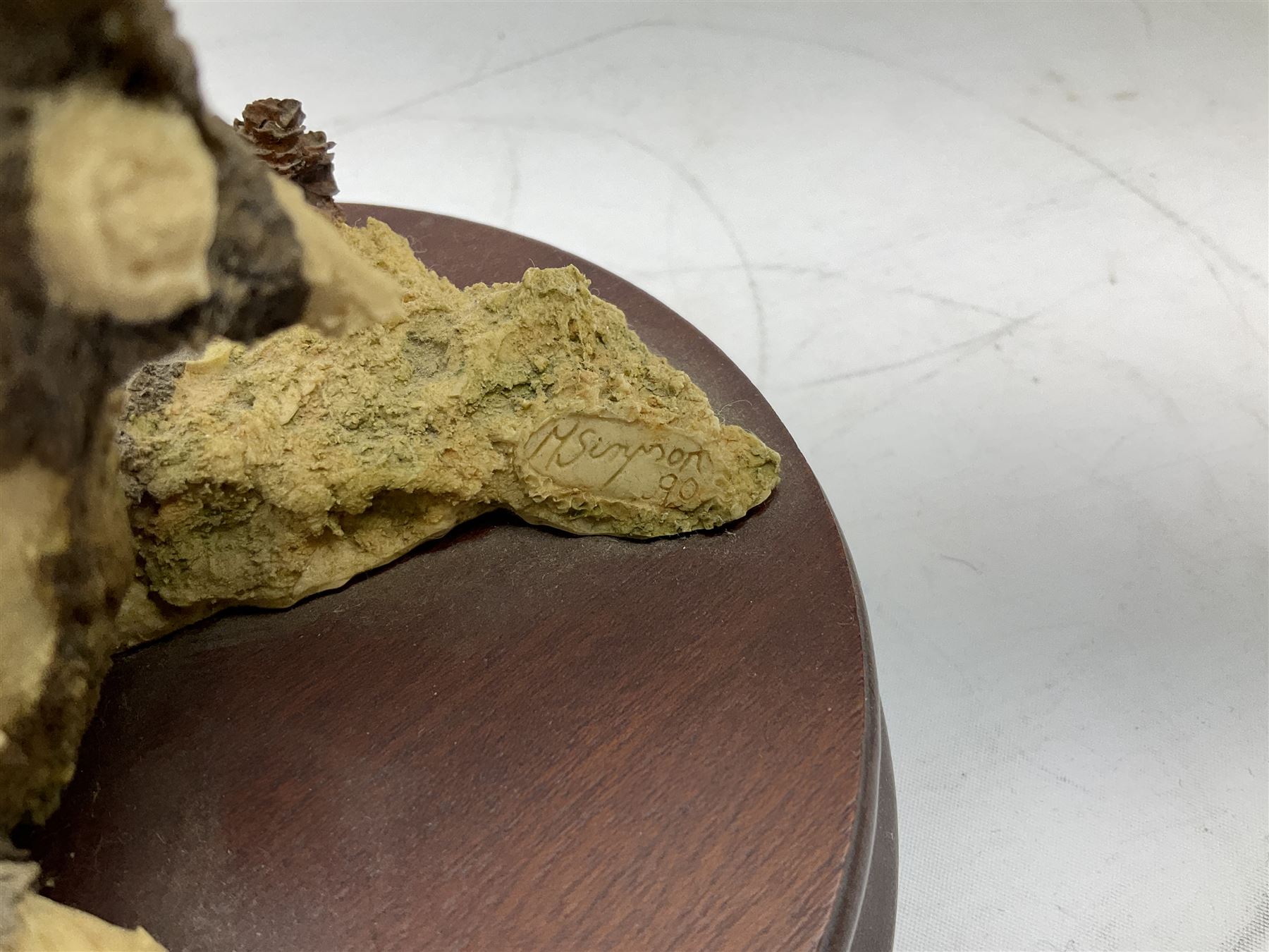 Country Artists figure of a peregrine falcon ' Lord of the Skies ' by David Ivey, limited edition, H44cm, together with two Sherratt and Simpson figures, both of peregrine falcons perched on branches. 