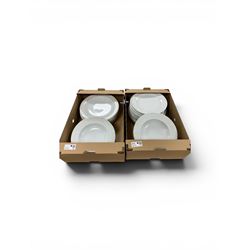 Denby White dinner wares, including plates and soup bowls  