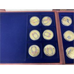 Mostly modern commemorative coins including 2017 miniature 0.5 gram 14ct gold coin, Togo 2021 fine gold 1/200oz coin, 'The Queen' Prime Ministers', 'History of Aviation', 'Heroes of WWII' etc, in one box